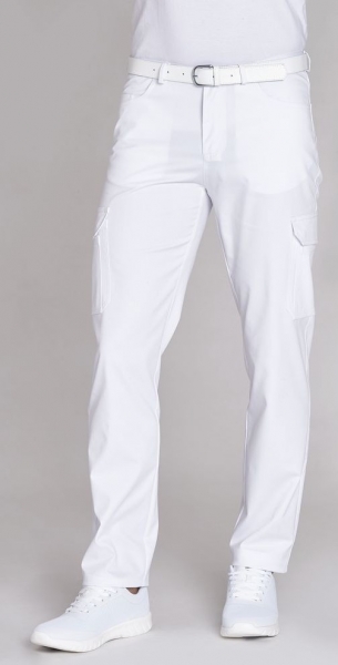 LEIBER-Jobwear, Herren-Arbeits-Berufs-Hose, Bundhose, wei