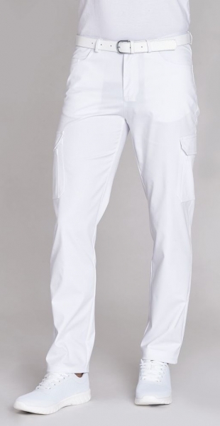 LEIBER-Jobwear, Herren-Arbeits-Berufs-Hose, Bundhose, ca. 230g/m, wei