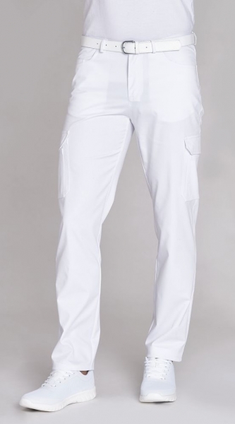 LEIBER-Jobwear, Herren-Arbeits-Berufs-Hose, Bundhose, ca. 230g/m, wei