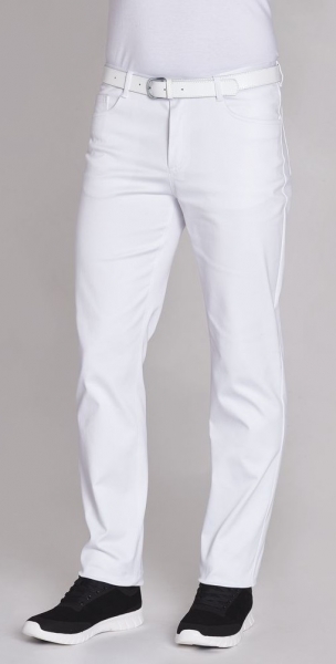 LEIBER-Jobwear, Herren-Arbeits-Berufs-Hose, Bundhose, ca. 340 g/m, wei