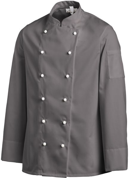 LEIBER-Jobwear, Kochjacke fr Damen u Herren, grau, 215 g/qm