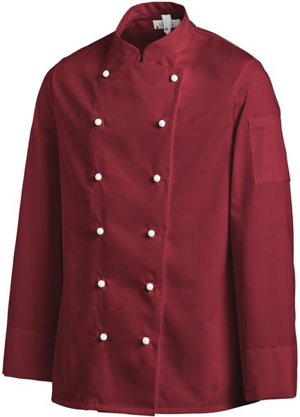 LEIBER-Jobwear, Kochjacke fr Damen u Herren, bordeaux, 215 g/qm