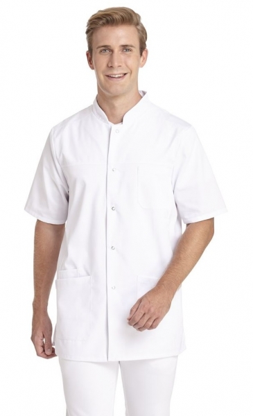 LEIBER-Jobwear, Herrenkasack, Arbeits-Berufs-Kasack, 1/2, Arm, ca. 190g/m², weiß