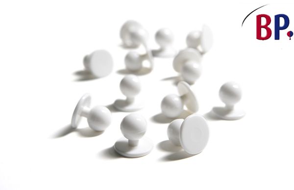 BP-Jobwear, Kugel-Knpfe, 3 x 12 Stck, wei