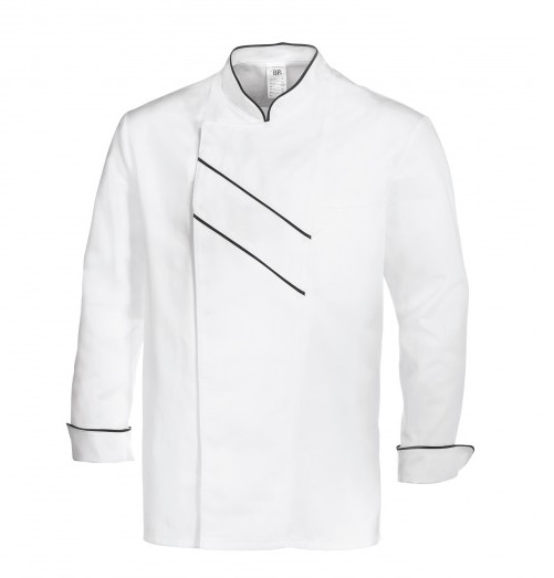 BP-Jobwear, Kochjacke, ca. 215g/m, wei/schwarz