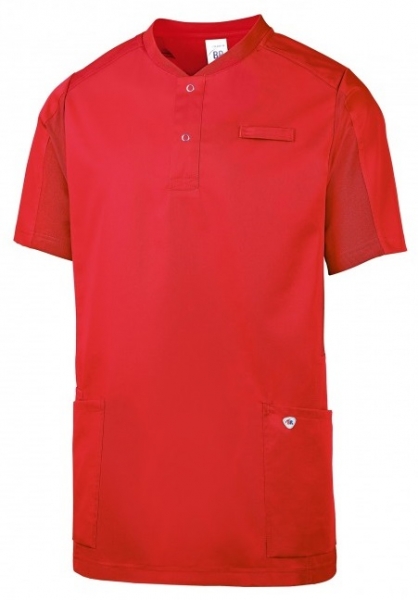 BP-Jobwear, Komfort-Kasack, Arbeits-Berufs-Kasack, Damen und Herren, Silver, rot