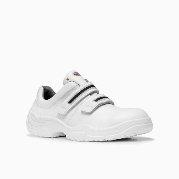 ELTEN-Footwear, S3-Arbeits-Berufs-Sicherheits-Halbschuhe, WHITE STRAP LOW ESD, weiß