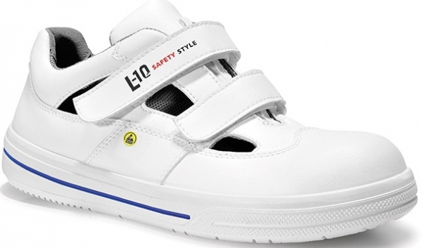 ELTEN-White-Line, S1-Arbeits-Berufs-Sicherheits-Sandalen, mit Klettverschluss, PURE EASY ESD, wei