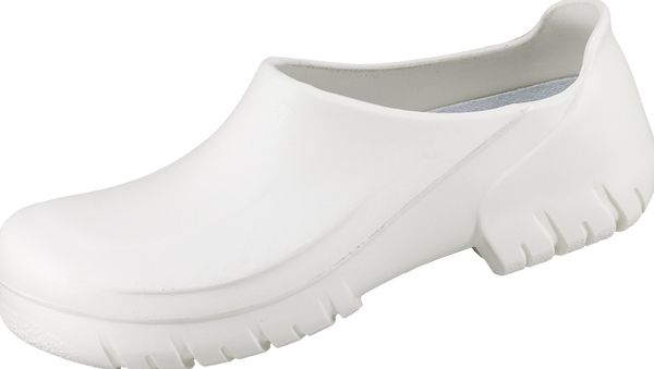 BIRKENSTOCK-Withe-Line, PU-OB-Berufs-Clogs, Arbeitsclogs, Alpro A 630, wei