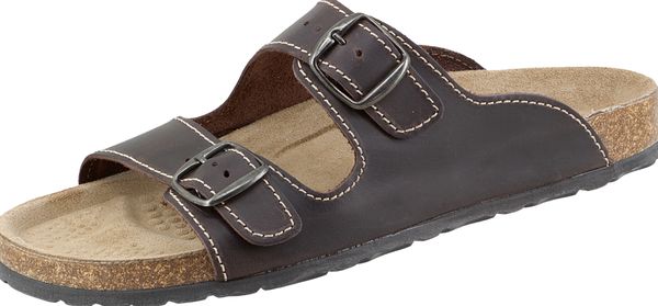 BIOPED-Footwear, Arbeits-Berufs-Pantoletten, Leder, braun