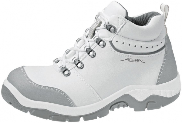 ABEBA-White-Line, S2-Damen- u. Herren-Arbeits-Berufs-Sicherheits-Schuhe, Schnrstiefel, wei