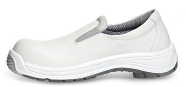 ABEBA-White-Line, S1-Damen- u. Herren-Arbeits-Berufs-Slipper, wei