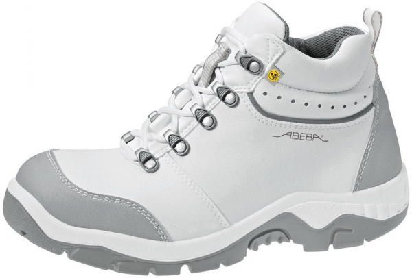 ABEBA-White-Line, S2-Damen- u. Herren-Sicherheits-Arbeits-Berufs-Schuhe, Stiefel, ESD, wei