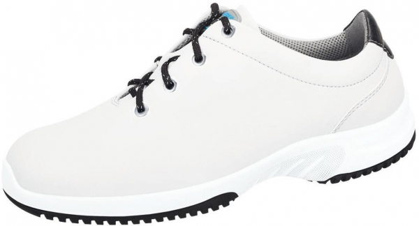 ABEBA-Withe-Line, Uni6-O2-Damen-und Herren-Arbeits-Berufs-Schuhe, wei/schwarz