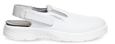 ABEBA-Withe-Line, X-LIGHT-SB-Damen-und Herren-Arbeits-Berufs-Clogs, wei