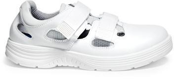 ABEBA-White-Line, X-LIGHT-S1-Damen- u. Herren-Sicherheits-Arbeits-Berufs-Sandalen, wei