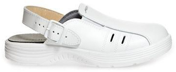 ABEBA-Withe-Line, X-LIGHT-SB-Damen-und Herren-Arbeits-Berufs-Clogs, wei