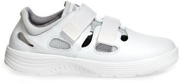 ABEBA-Withe-Line, X-LIGHT-O1-Damen-und Herren-Arbeits-Berufs-Sandalen, wei