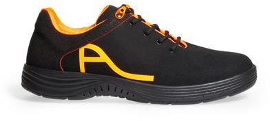 ABEBA-X-LIGHT-O1-Damen-und Herren-Arbeits-Berufs-Clogs, schwarz/neonorange