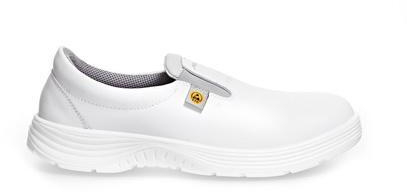 ABEBA-White-Line, X-LIGHT-S2-Damen- u. Herren-Sicherheits-Arbeits-Berufs-Slipper, ESD, wei