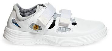 ABEBA-Withe-Line, X-LIGHT-O1-Damen-und Herren-Arbeits-Berufs-Sandalen, ESD, wei