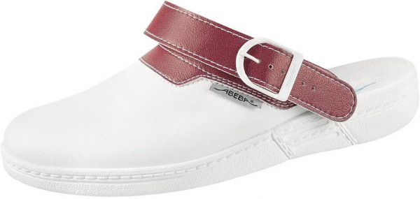 ABEBA-The Original-OB-Damen- u. Herren-Arbeits-Berufs-Clogs, wei/beere