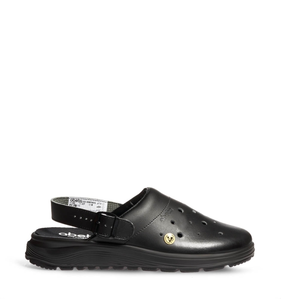 ABEBA-Footwear, OB-Damen- und Herren-Arbeits-Berufs-Clogs, schwarz