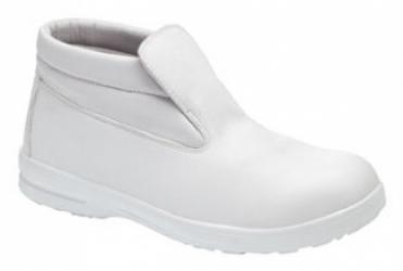 BIG-TEXXOR-White-Line, S2-Arbeits-Berufs-Sicherheits-Slipper, Lens, hoch, wei