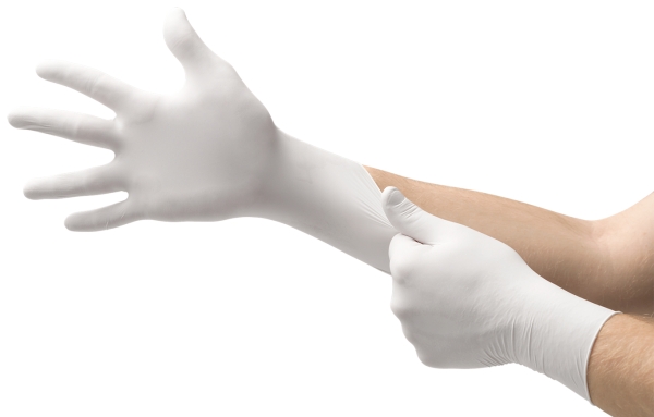 ANSELL-Hand-Schutz, Einweg-Nitril-Untersuchungs-Einmal-Handschuhe, VERSATOUCH, ungepudert, 92-205, weiss