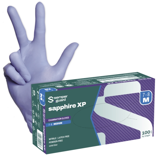 F-SEMPERGUARD, Nitril-Einweghandschuhe, *SEMPERGUARD NITRIL Xtra Lite*, Box � 200 St�ck, VE: 10 Boxen, blau