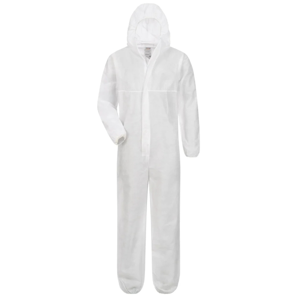 F-TECTOR-Hygiene, Einweg-Overall, Schutzanzug, Einmal-Schutzoverall, SMS, *WARTENBERG*, wei�
