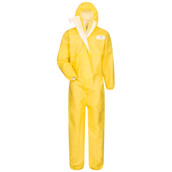 F-TECTOR-Hygiene, Einweg-Overall, Schutzanzug, Einmal-Schutzoverall, *BLUMENTHAL*, gelb