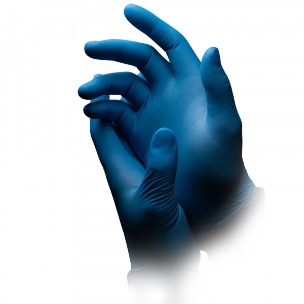 AMPRI-Hygiene, Einweg-Nitril-Einmal-Untersuchungs-Handschuhe, BLUE ECO PLUS, puderfrei, blau, Pkg á 100 Stück, VE = 1 Pkg.