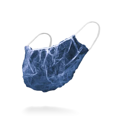AMPRI-Hygiene, Einweg-Einmal-Bartmasken, MED COMFORT PP BARTMASKE, mit Elastikbändern, blau, VE = 100 Stück