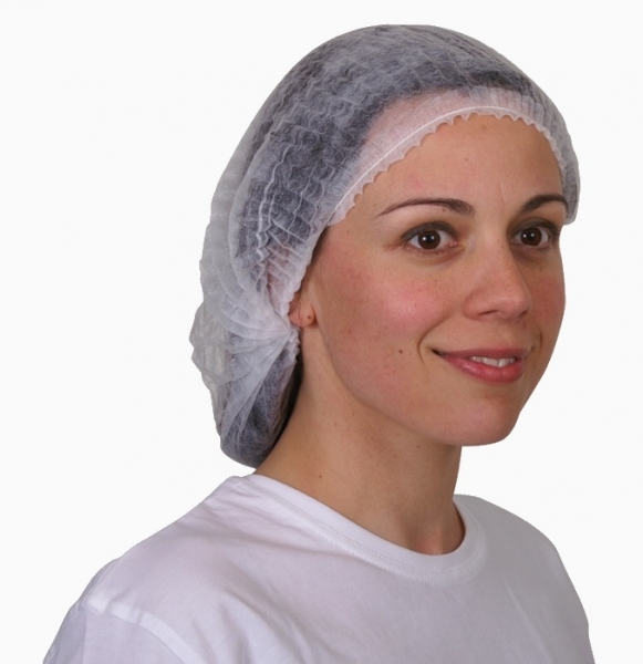 AMPRI-Hygiene, Einweg-Klipphauben, Einmalhauben, MED COMFORT PP KLIPPHAUBEN, latexfrei, weiß, VE = 100 Stück