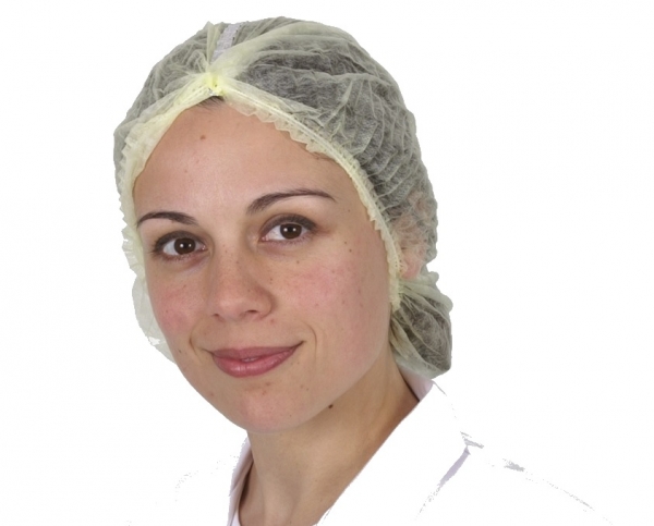 AMPRI-Hygiene, Einweg-Klipphauben, Einmalhauben, MED COMFORT, gelb, VE = 100 Stück