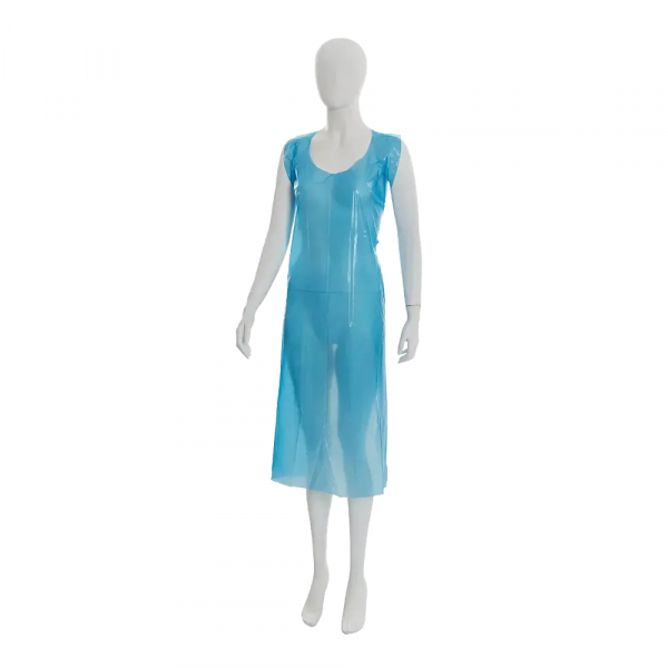 AMPRI-Hygiene, Einweg-PE-Schürzen, Einmalschürzen, MED COMFORT, gehämmert, 80 x 125 cm, blau, VE = 100 Stück
