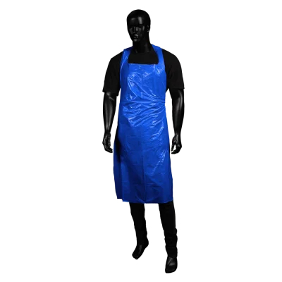 AMPRI-Hygiene, Einweg-PE-Schürzen, Einmalschürzen, medium, MED COMFORT, glatte Oberfläche, geblockt, 75 x 120 cm, blau, VE = 50 Stück
