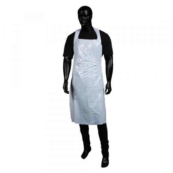 AMPRI-Hygiene, Einweg-PE-Schürzen, Einmalschürzen, medium, MED COMFORT, glatte Oberfläche, 80 x 140 cm, weiß, VE = 100 Stück