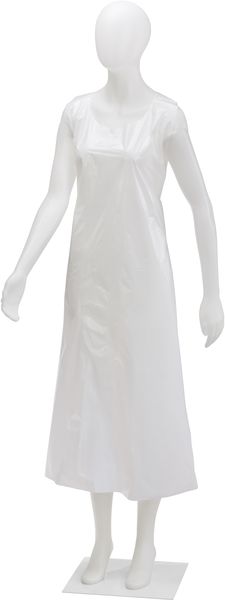 AMPRI-Hygiene, Einweg-PE-Schürzen, Einmalschürzen, medium, MED COMFORT, glatte Oberfläche, geblockt, 80 x 140 cm, weiß, VE = 50 Stück
