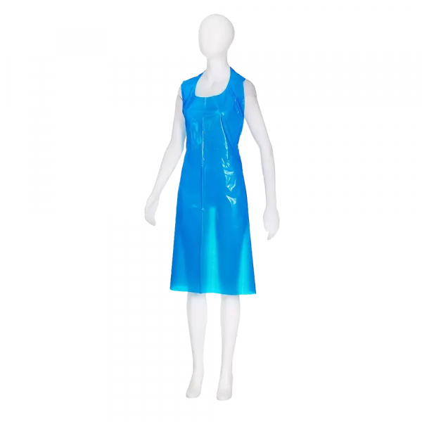 AMPRI-Hygiene, Einweg-PE-Schürzen, Einmalschürzen, heavy, MED COMFORT, glatte Oberfläche, 75 x 140 cm, blau, VE = 50 Stück