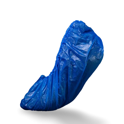 AMPRI-Hygiene, Einweg-PE-Überschuhe, Einmal-Schuhe, ECO PLUS, 15 x 42 cm, blau, VE = 100 Stück