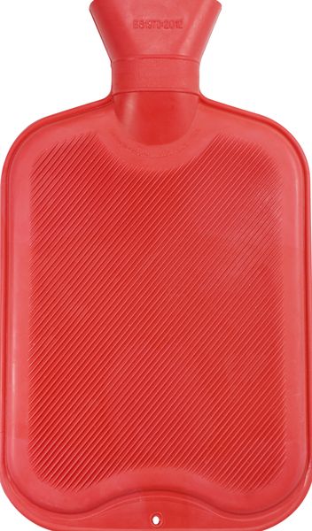 AMPRI-Hygiene, Wärmflasche mit Schraubverschluss, aus Gummi, 2 Liter, VE = 1 Stk/Beutel, rot