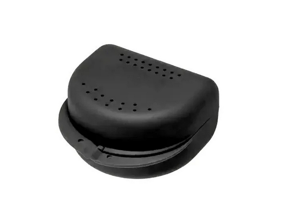 AMPRI-Zahnspangenbox fr Erwachsene, schwarz