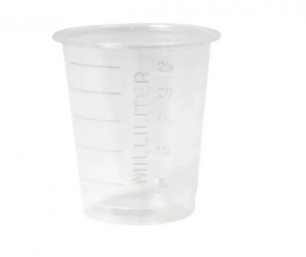 AMPRI-MED-COMFORT ECO Einmal Medizinbecher 30 ml, graduiert, transparent