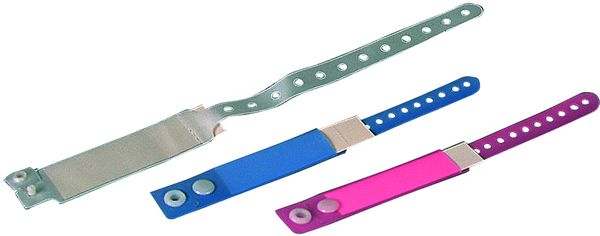 AMPRI-Hygiene, Patienten-Namensbänder, für Kinder, latexfrei, VE = Pkg. á 250 Stück, blau