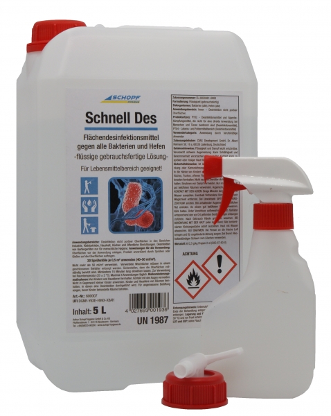 SCHOPF-Hygiene, Flchendesinfektion, Desinfektionsmittel Schnell Des 5L Kanister