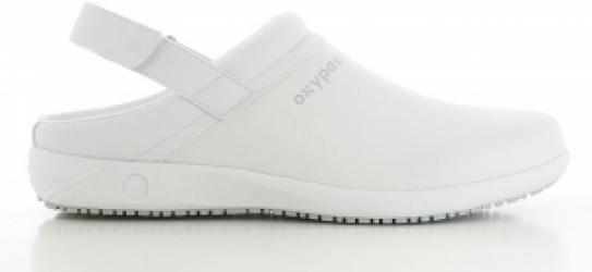 OXYPAS-White-Line, Herren-Arbeits-Berufs-Clogs, ESD, Remy, weiss