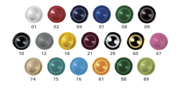 LEIBER-Jobwear, Kochjacken-Zubehr, Kugel-Knpfe, 5 Pack  12 St., Farbe grau