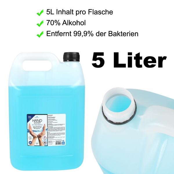 HAND-SANITIZER - Handdesinfektion - Hnde-Desinfektionsmittel, 5 Liter Kanister